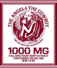 Load image into Gallery viewer, The Angel & The Cowboy 1,000mg CBD Oil