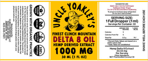 Uncle Yoakley's - Delta 8  1,000 MG