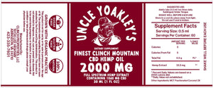 Uncle Yoakley’s 2,000mg CBD Oil